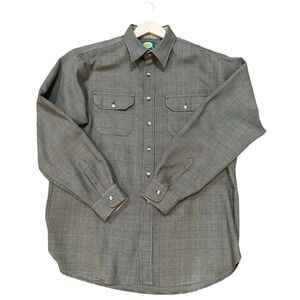 CABELAS Shirt Mens XLT Button Up Plaid Long Sleeve 100% Polyester